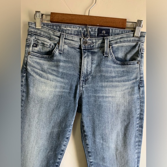▶️ AG Adriano goldshmied Women’s blue jeans 26R straight skinny stretch 27x27 - Picture 11 of 14